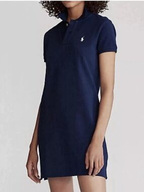 Ralph Lauren Navy Polo Mini Mesh Dress